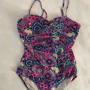 One piece floral Spanx swimsuit